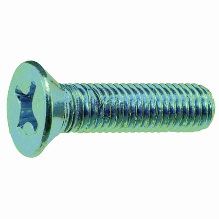 Midwest Fastener 1/4"-28 x 1 in Phillips Flat Machine Screw, Zinc Plated Steel, 30 PK 34583